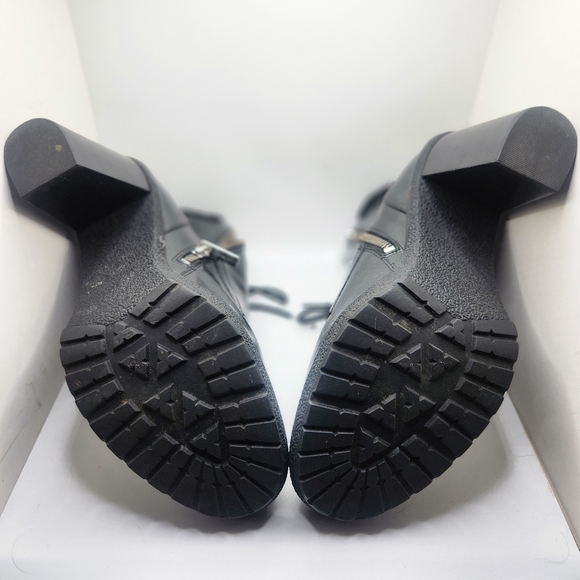 Michael Michael Kors Womens Size 9M Platform Leather Kim Lace Up Bootie Black - Picture 12 of 14